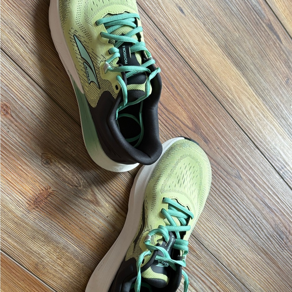 Green and Black Athletic Shoes